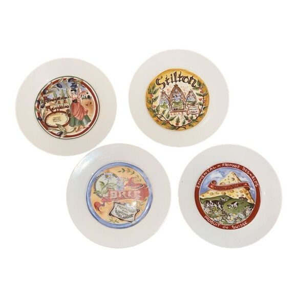 Classic cheese plates assorted set of four - Picture 1 of 5